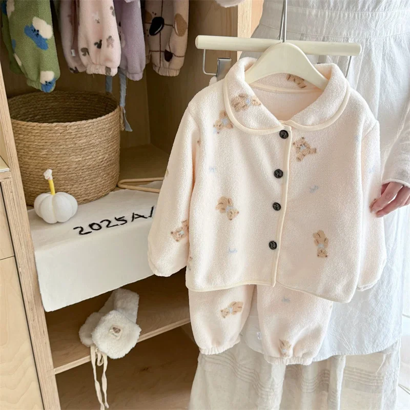 Conjunto de pijama lana cálida para niños invierno - imagen 5