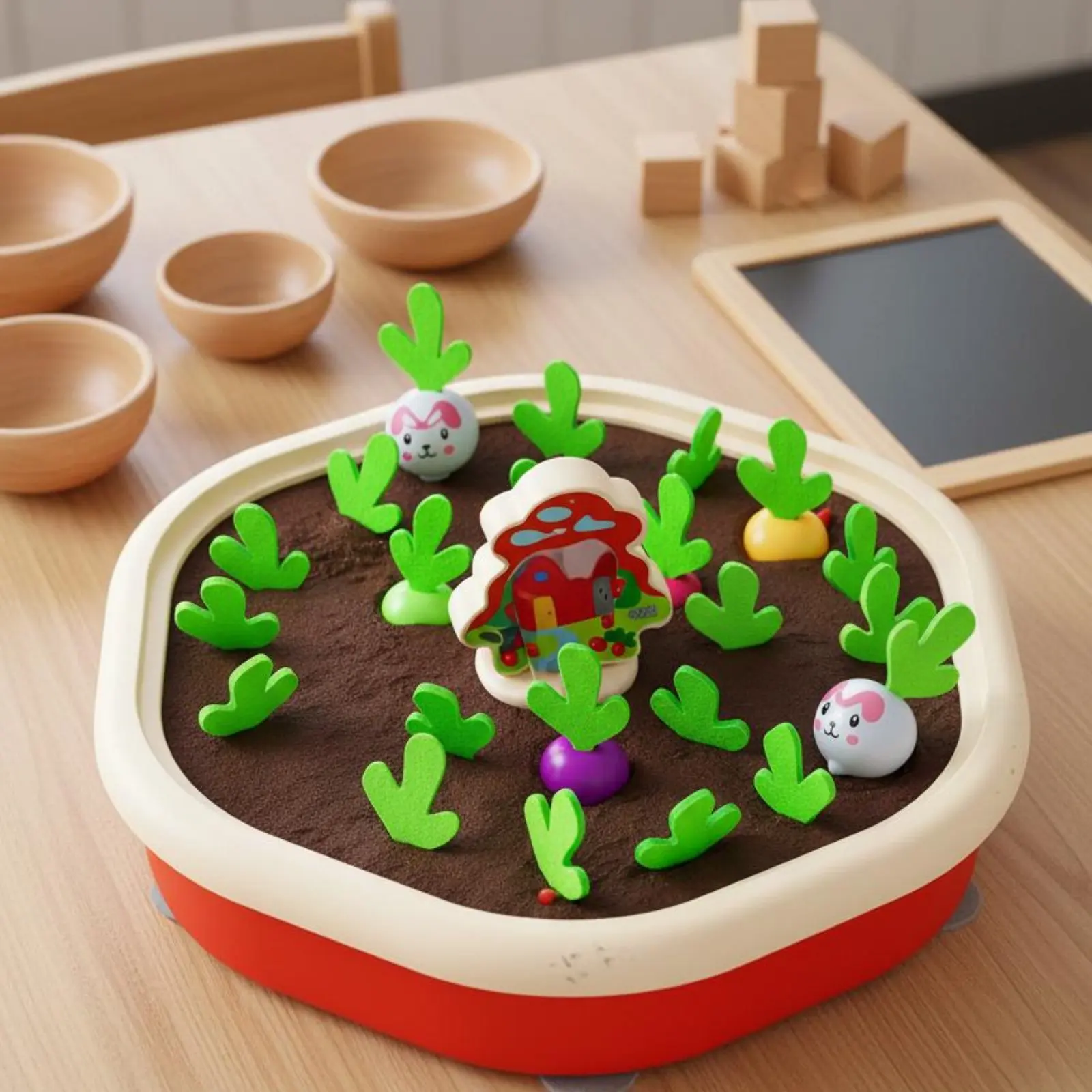 Juego de motricidad para arrancar rábanos, juguete educativo para peques - imagen 2