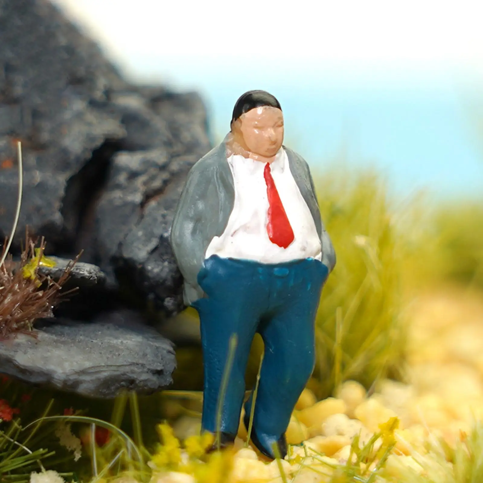 Figuras en miniatura de resina para maquetas de trenes HO arquitectura - imagen 4