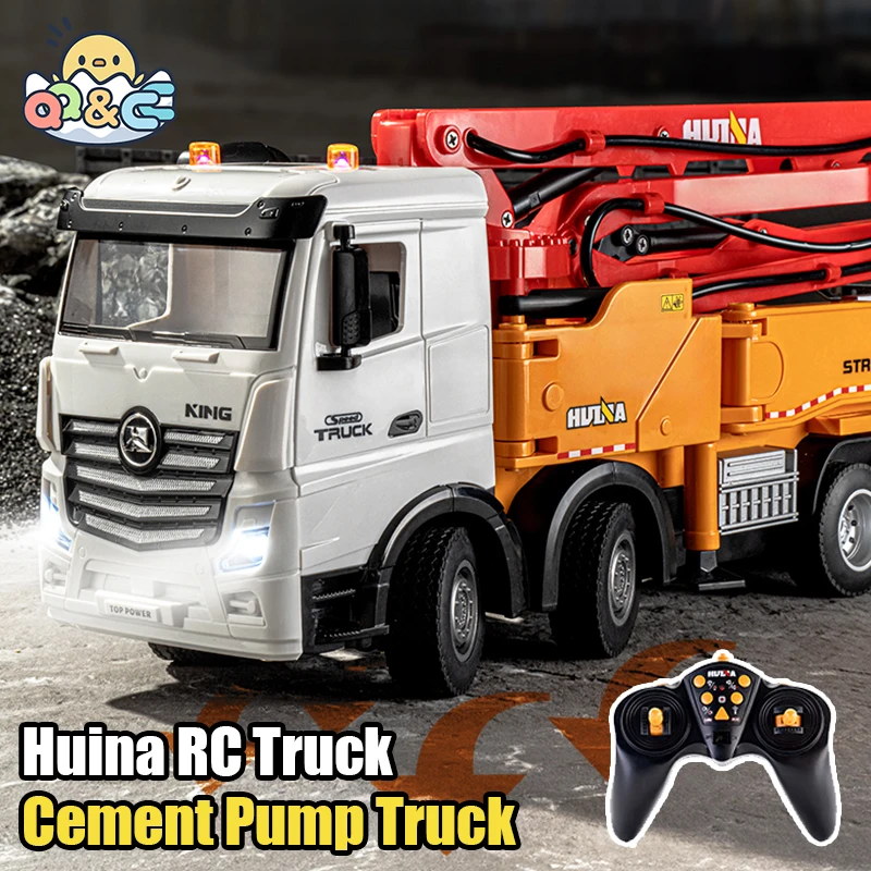 Camión RC Huina semi-aleación con control remoto de construcción