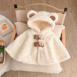Pelele de felpa con capucha para bebé – Abrigo de invierno