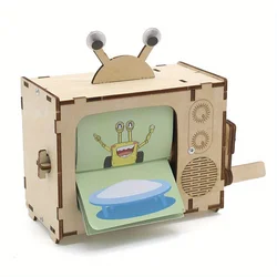 Juguete STEM máquina de animación con manivela para niños y niñas