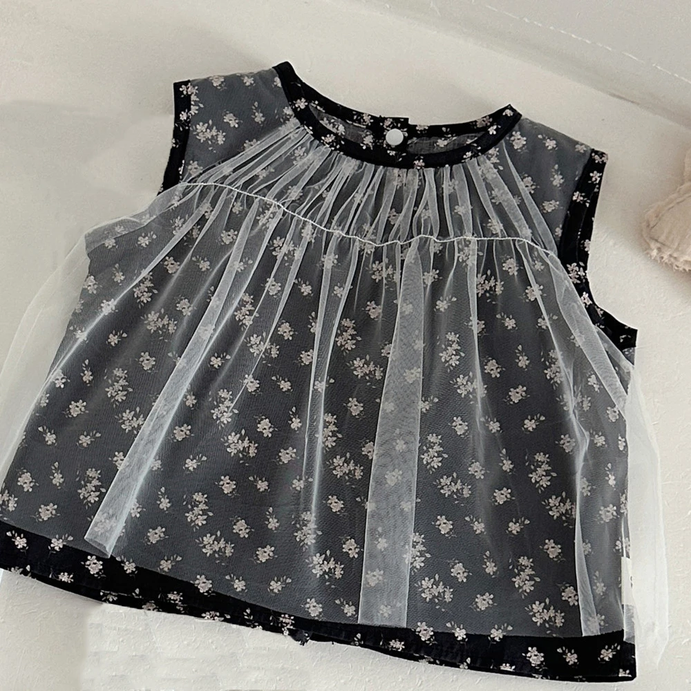 Camiseta bebé MILANCEL estampado floral transpirable de malla - imagen 2