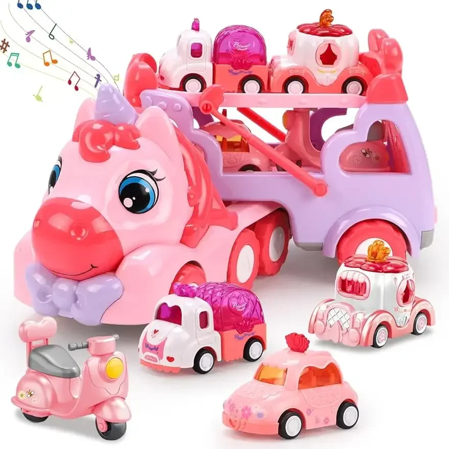 Coche de juguete con música y luz unicornio para niños - imagen 2