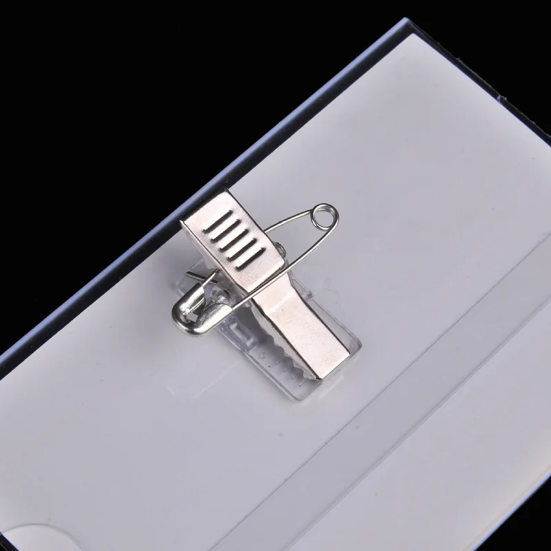 Broche transparente para tarjeta de identificación – Porte credenciales - imagen 2
