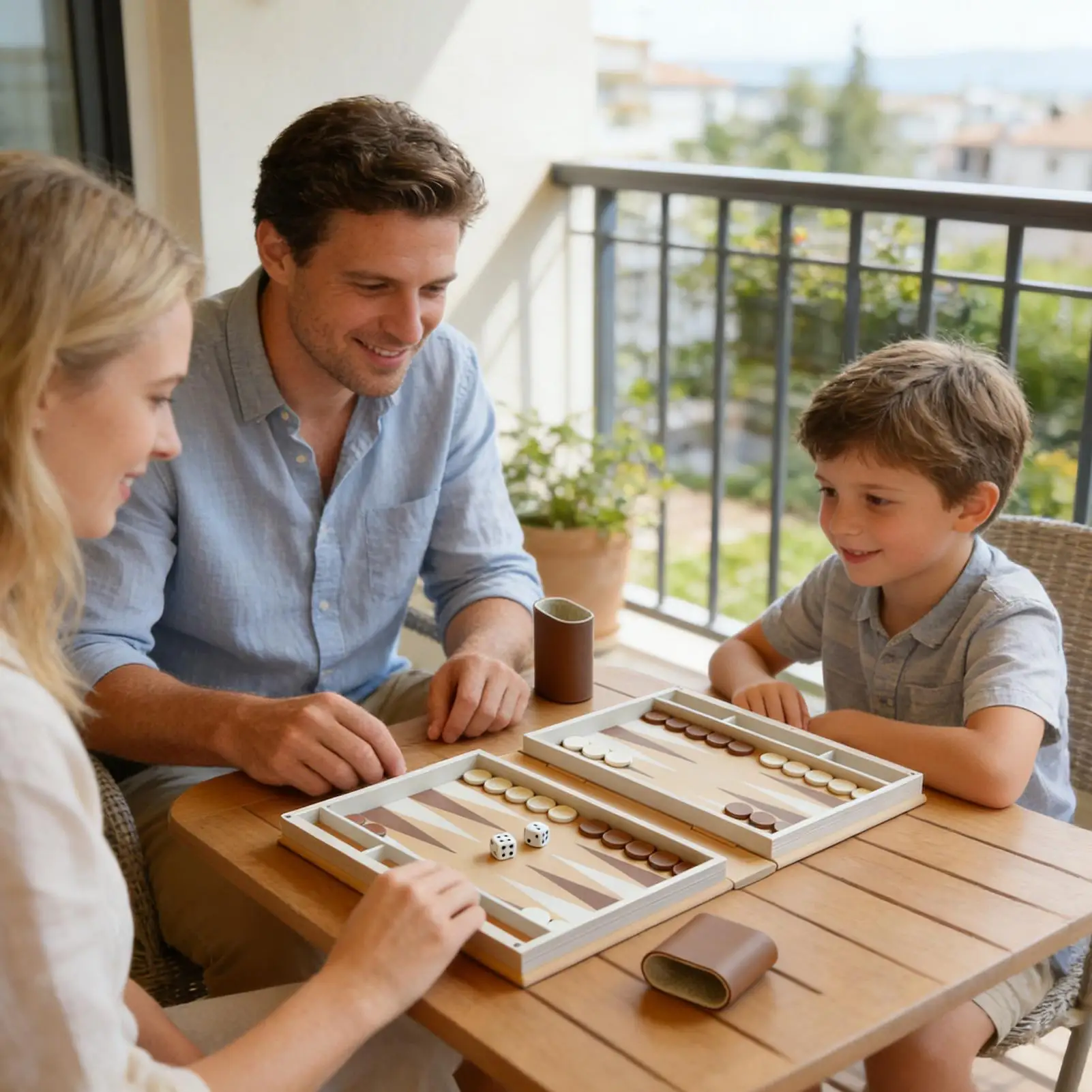 Backgammon plegable en formato compacto