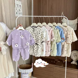 Conjunto de pijamas térmicos gruesos de invierno para niños