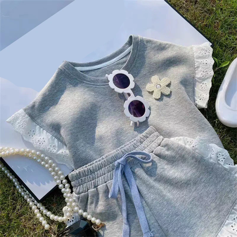 Conjunto infantil de verano en algodón 2 piezas: camiseta y pantalón corto - imagen 4