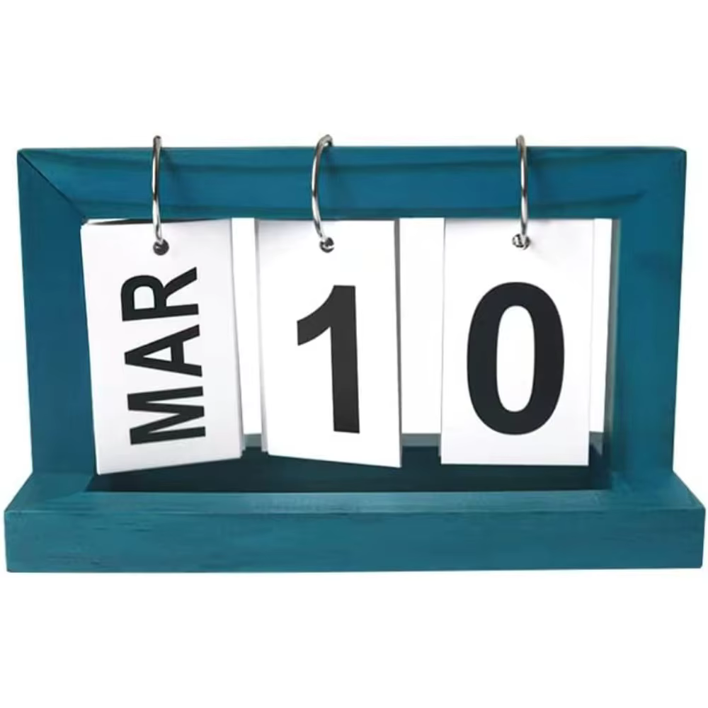 Calendario de escritorio en madera minimalista estilo INS para oficina - imagen 5