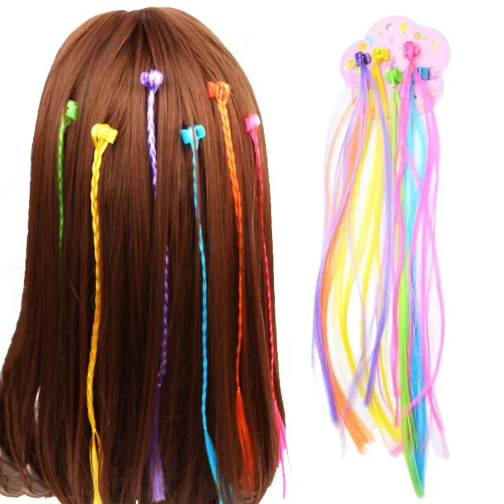 Clips para el pelo con trenzas arcoíris para niñas - imagen 4