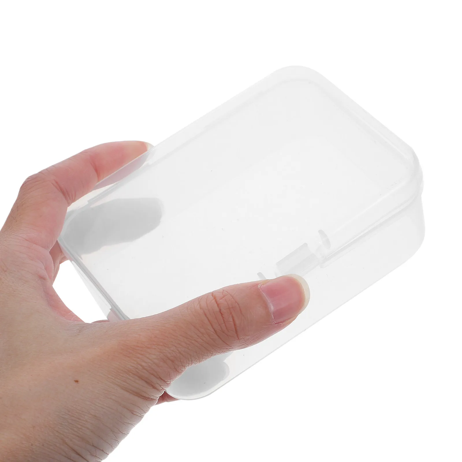 Caja organizadora transparente rectangular para tarjetas coleccionables