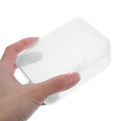 Caja organizadora transparente rectangular para tarjetas coleccionables