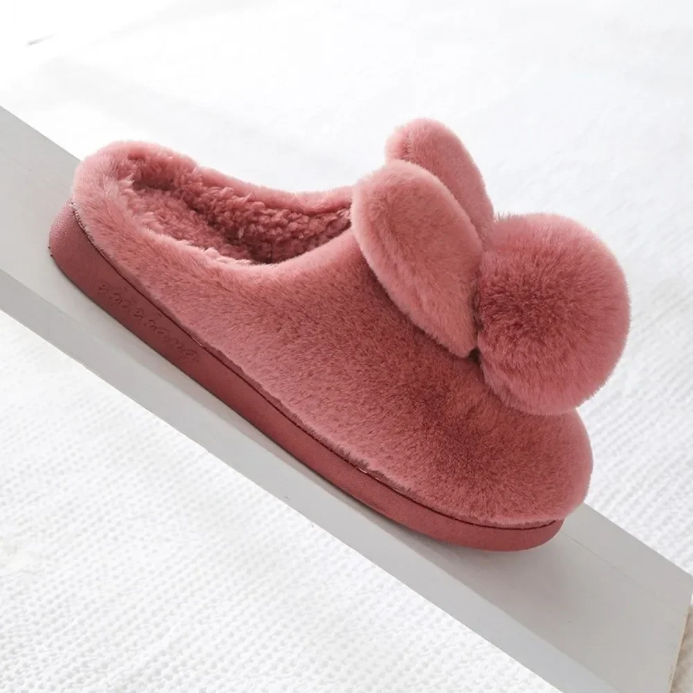 Zapatillas de invierno mujer orejas de conejo antideslizantes - imagen 3