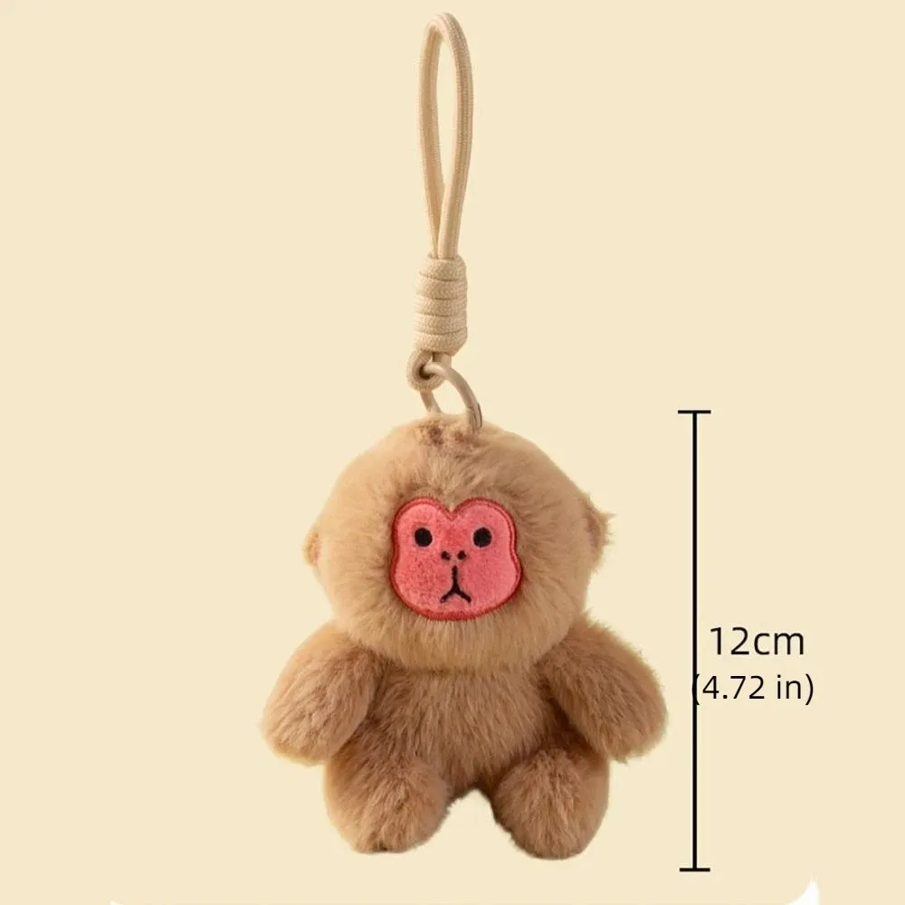 Peluche mono colgante de felpa blanco saki para coche Kawaii - imagen 4