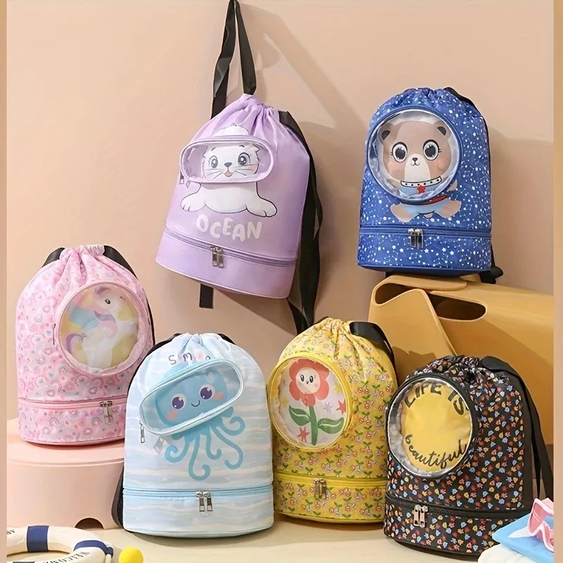 Bolsa cordón impermeable para niños: uso deportivo y piscina