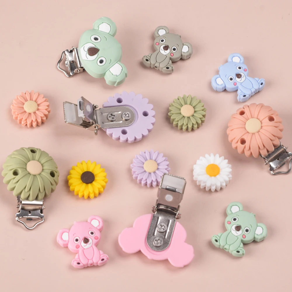 LOFCA Clip chupete silicona Margarita flor koala para bebé - imagen 4
