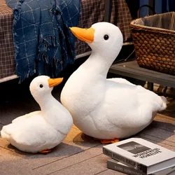 Peluche de pato blanco suave y tierno para niños, almohada de animal