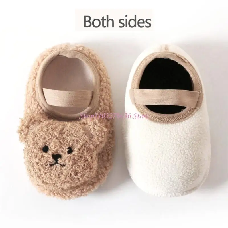 Zapatillas antideslizantes cálidas de invierno para bebé con suela felpa - imagen 5