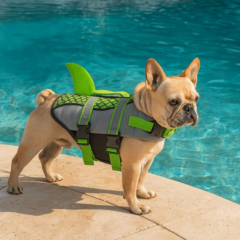 Chaleco salvavidas reflectante impermeable con asa para perro - imagen 2