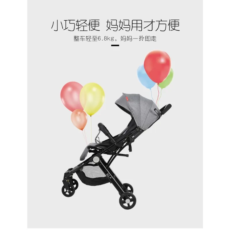 Cochecito de bebé reclinable con plegado clic y asiento - imagen 4