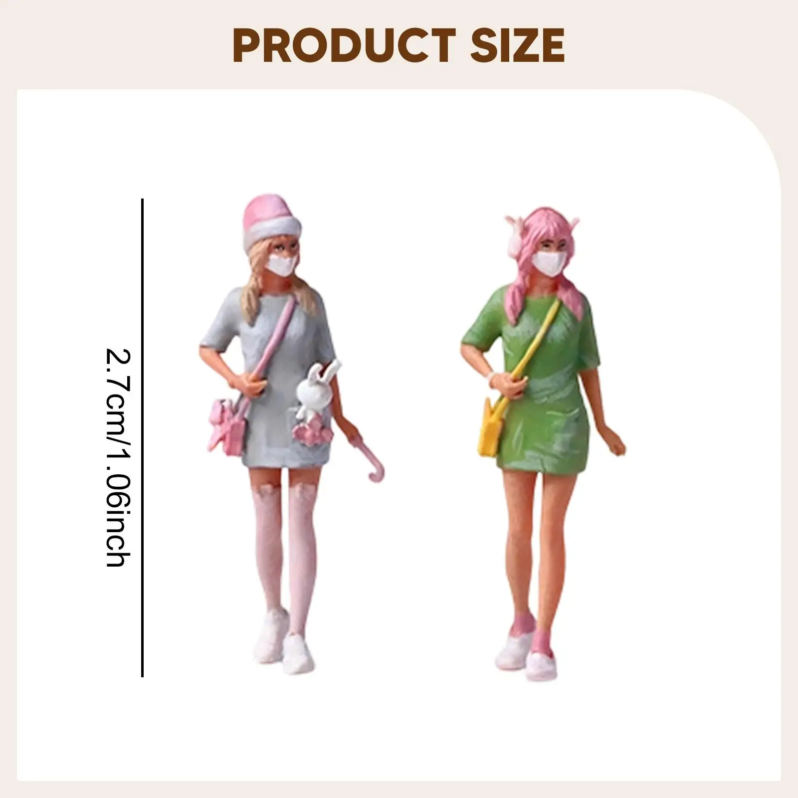 Figura femenina para micro paisajes de diorama en escala - imagen 5