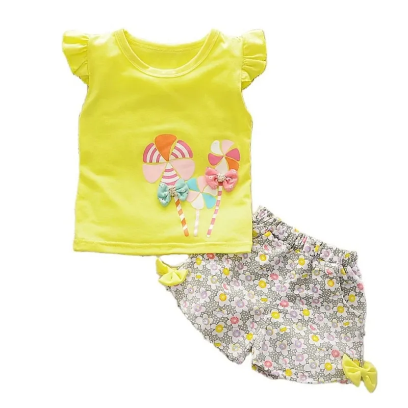 Conjunto de verano bebé niño Neonate: chaleco de algodón y shorts