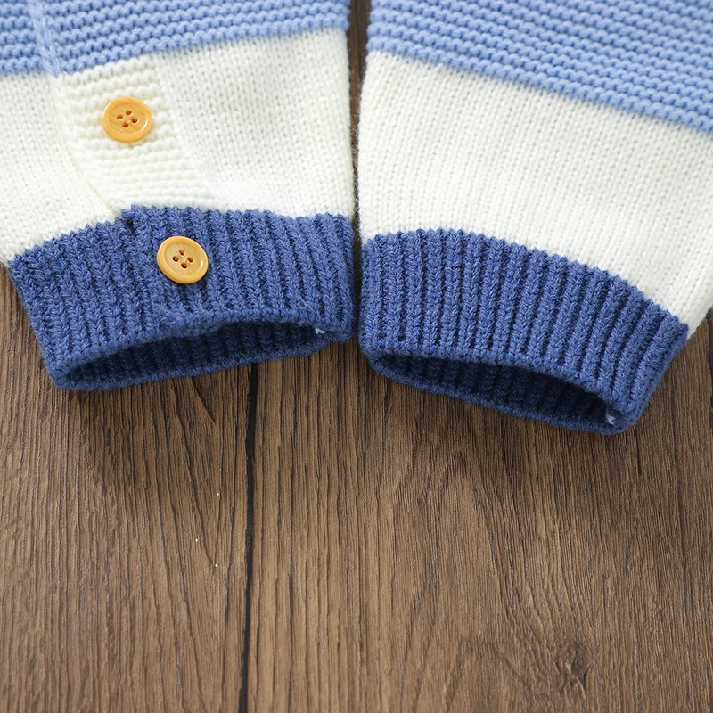 Pelele de invierno para bebé de punto manga larga, suave - imagen 4