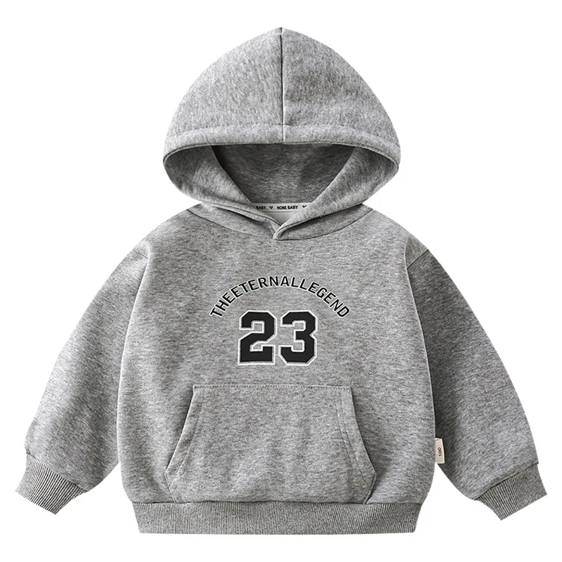 Sudadera infantil con capucha acolchada de invierno, jersey cálido - imagen 2