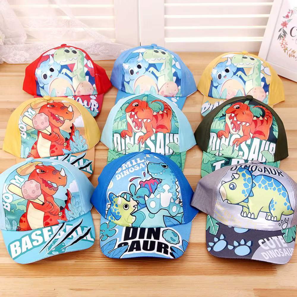Gorra de dinosaurios de algodón para niños ajustable transpirable - imagen 2