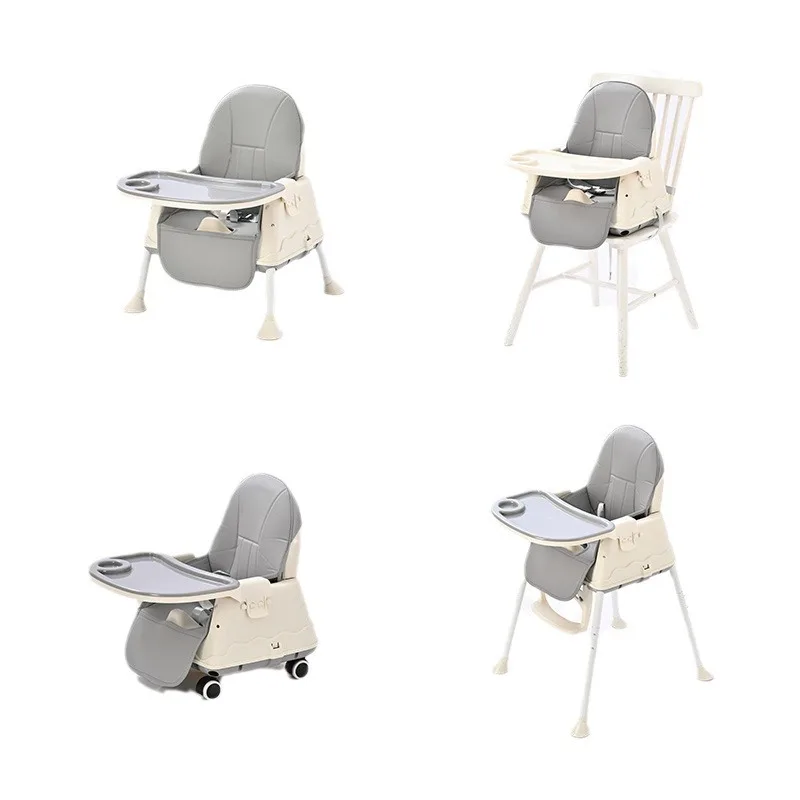 Trona para bebé plegable y portátil multifuncional de comedor - imagen 3