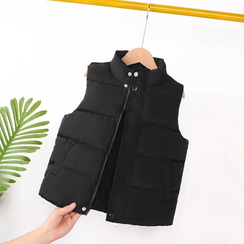 Chaleco de plumón infantil cuello alto invierno