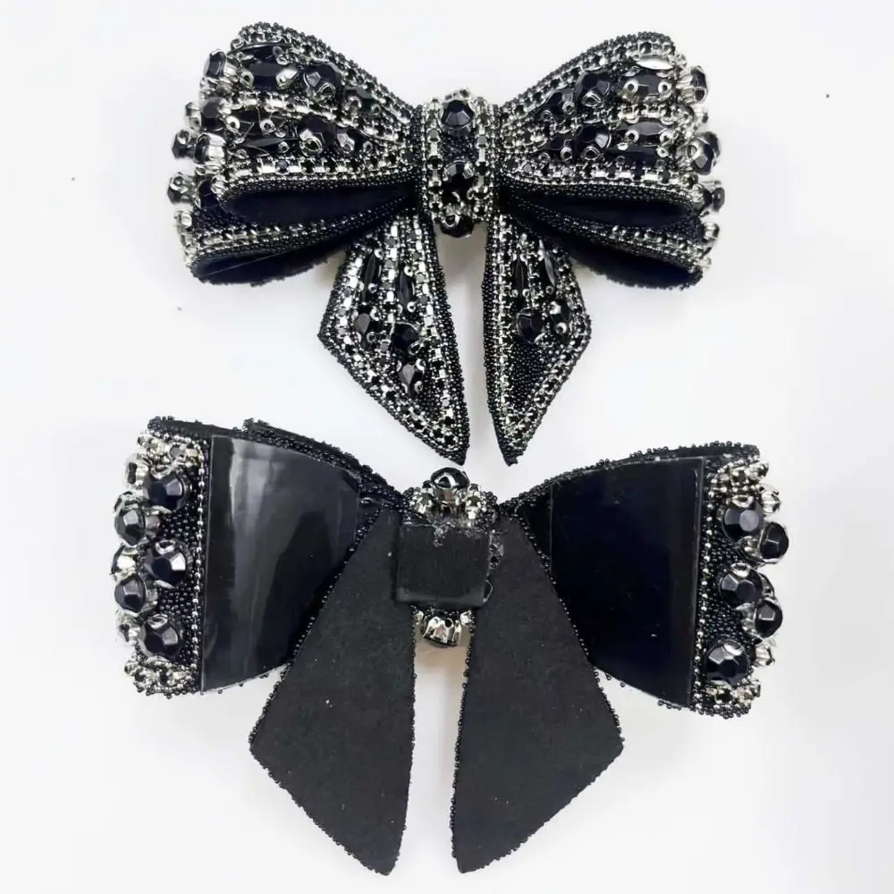 Adornos de lazo con pedrería para zapatos de mujer - imagen 4