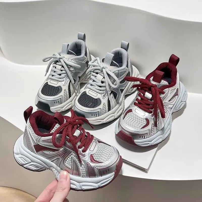 Zapatillas deportivas infantiles ligeras y transpirables estilo chunky