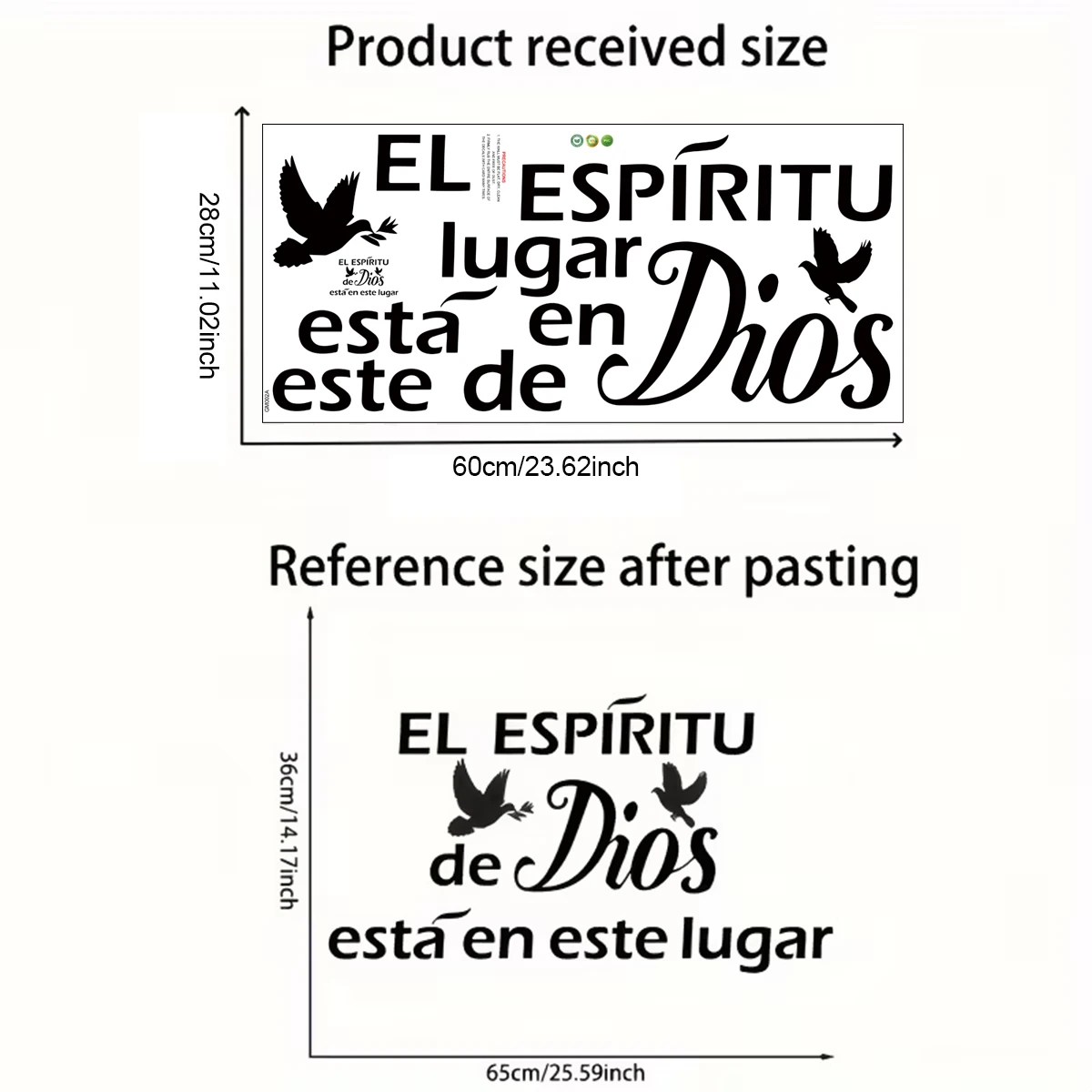 Pegatinas de pared cristianas con palomas y espíritu de Dios - imagen 4