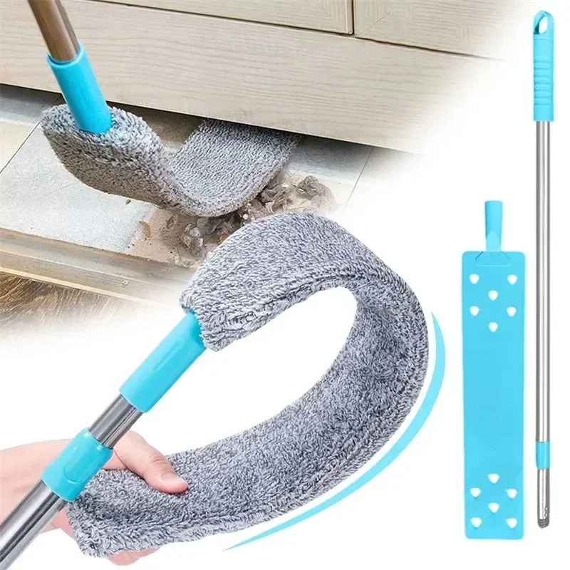 Fregona de polvo con mango extensible de microfibra para limpieza del hogar