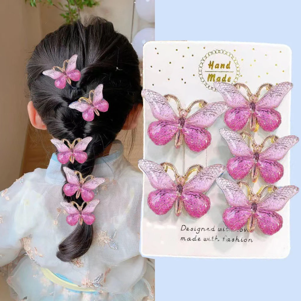 Horquillas de mariposa con efecto degrade para bebé - imagen 5