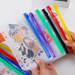Carpeta organizadora infantil de plástico con cremallera – Tamaño A5