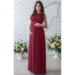 Vestido de maternidad sin mangas elástico para sesión de fotos