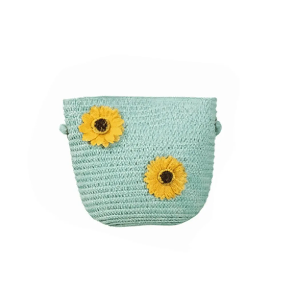 Sombrero infantil de paja con ala ancha girasol y protección solar