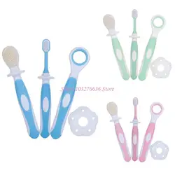 R6FD cepillo de dientes para bebé con mordedor y cubierta de seguridad
