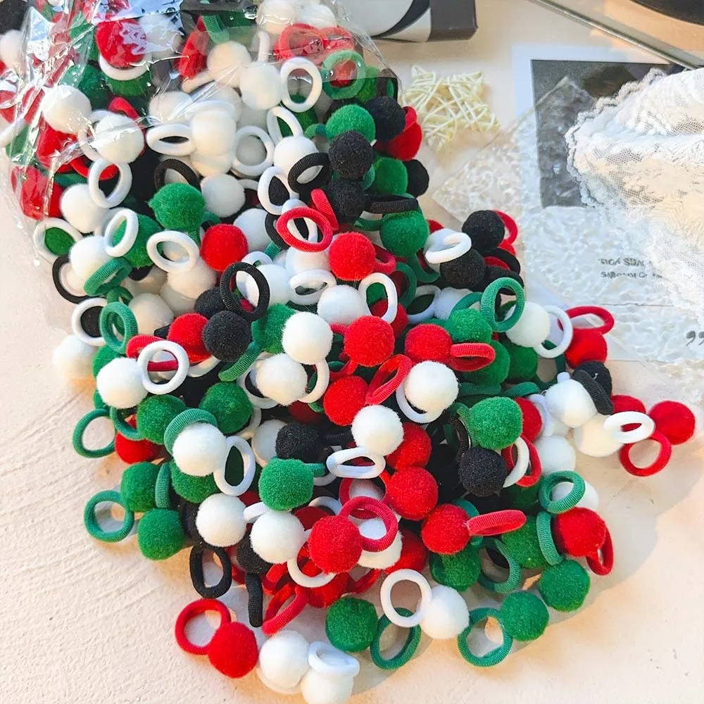 Accesorios para el cabello de bebé con diadema y coleteros de felpa - imagen 3