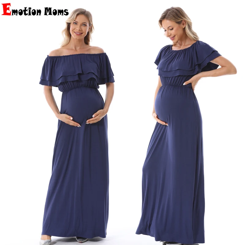 Vestido de maternidad para lactancia con volantes cómodo y práctico