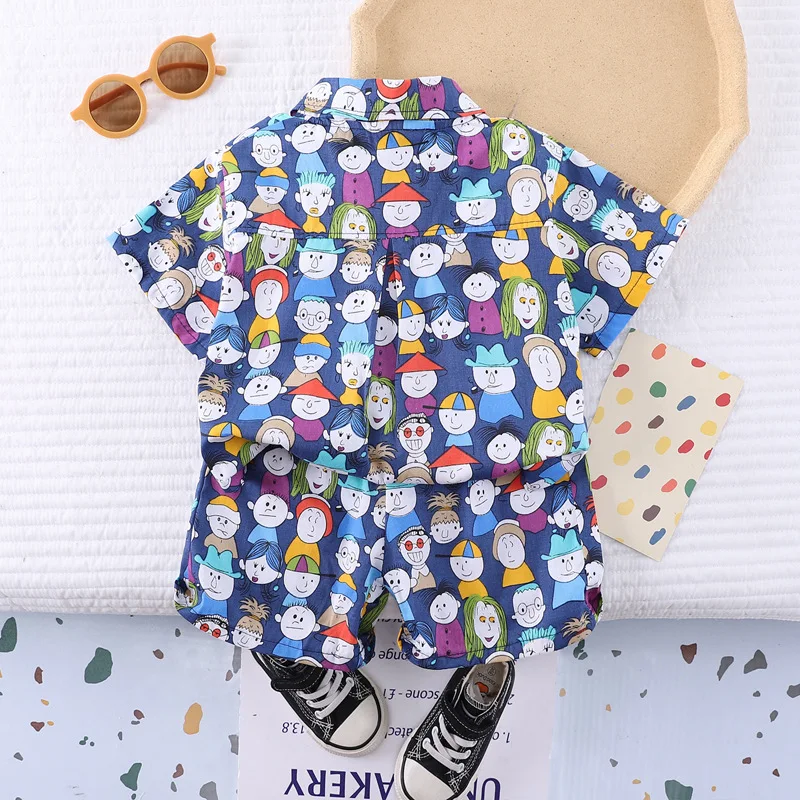 Conjunto veraniego para bebé – Camisa y pantalón corto estampado - imagen 5