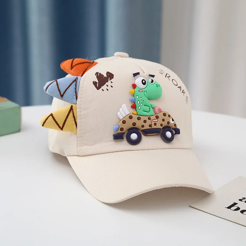 Gorra de béisbol de algodón para bebé con dinosaurio y sol - imagen 2