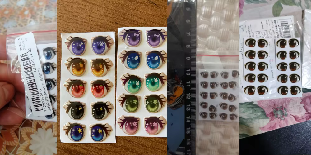 Variedad de ojos de cristal para muñecas