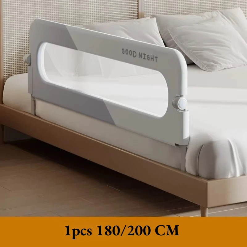 IMBABY Barandilla de cama plegable y ajustable para niños