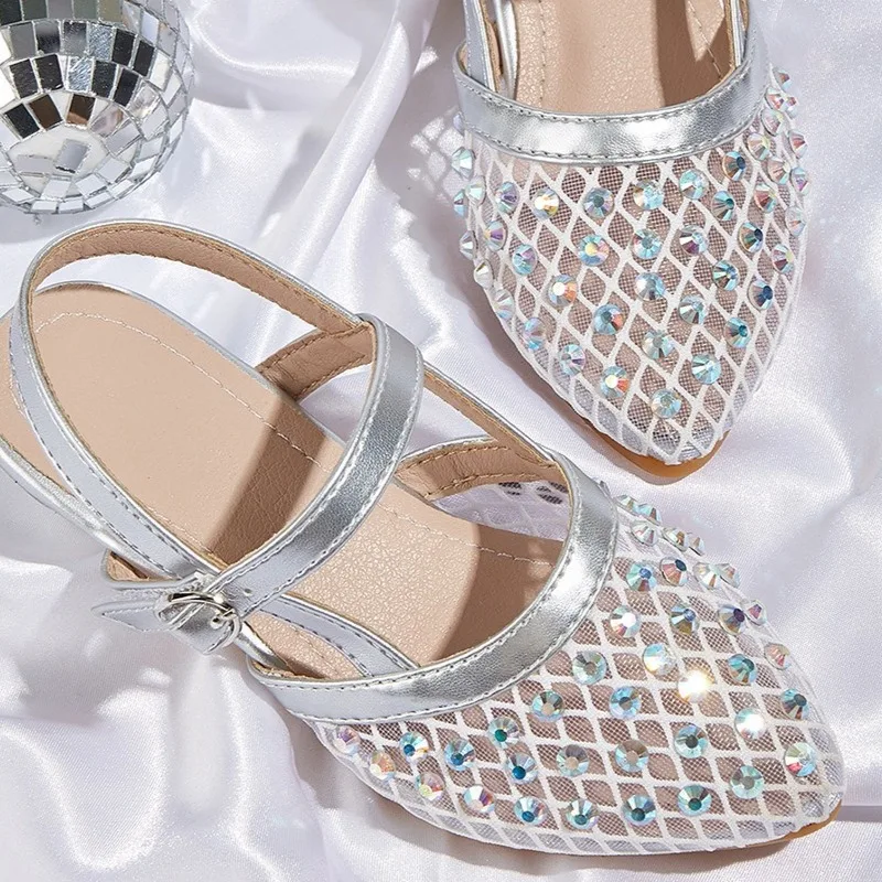 Sandalias de verano para niña con lazo – tacón alto ligero princesa - imagen 3