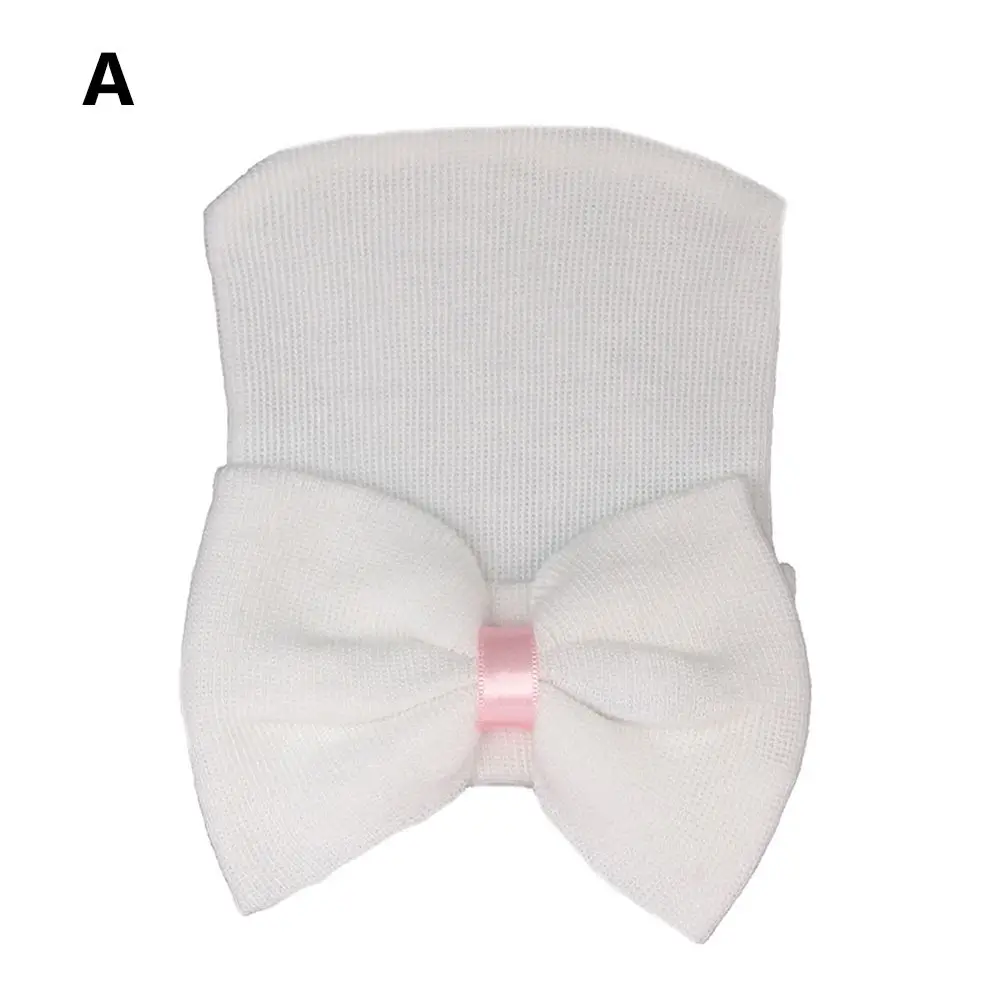 Gorro turbante rayado suave para bebé con lazo – guardería y hospital