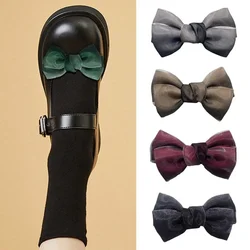 Clips para zapatos de tacón con lazo brillante y dije