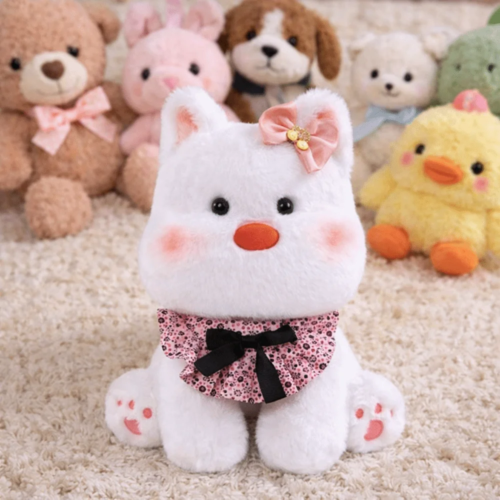 Peluche West Highland Terrier blanco de material suave sentado - imagen 5
